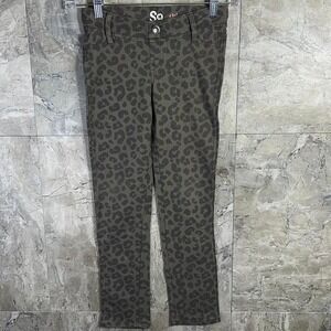 Green leopard print skinny jeans  Kids Size‎ 8 #leopardprint